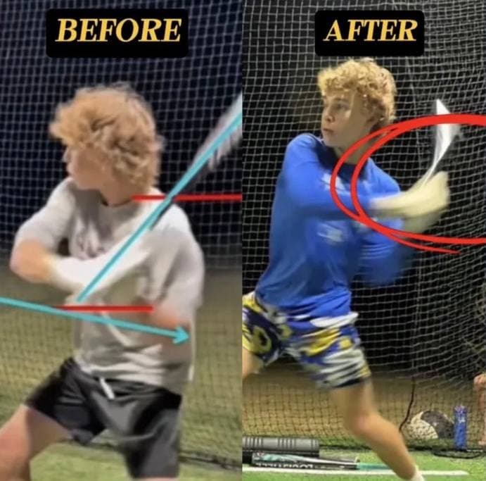 Before and after swing transformation