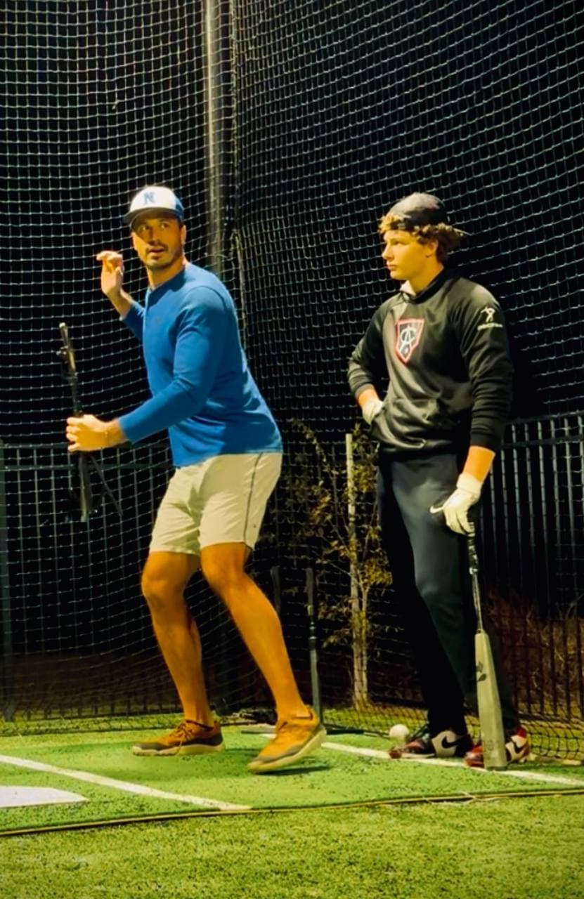 Bradley Porras coaching in the cage